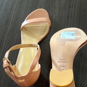 New Stuart Weitzman Nearly Nude Sandals in Beige.Size 40.5